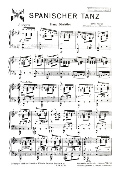 Spanischer Tanz für Xylophon und Klavier