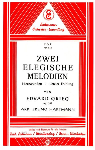 Zwei elegische Melodien op. 34, 1 für Salon-Orchester Zwei elegische Melodien op. 34, 1 für Salon-Orchester