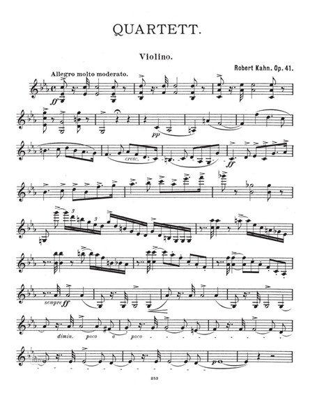 Quartett c-Moll Op. 41 für Klavier und Streicher Quartett c-Moll Op. 41 für Klavier und Streicher