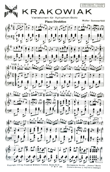 Krakowiak für Xylophon und Klavier