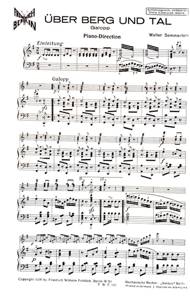 Über Berg und Tal für Xylophon und Klavier Über Berg und Tal für Xylophon und Klavier