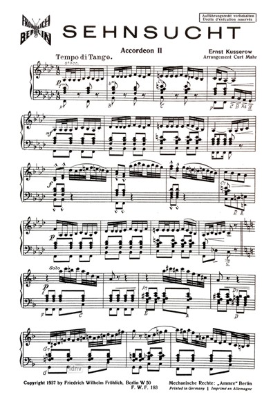 Sehnsucht für Akkordeon-Trio Sehnsucht für Akkordeon-Trio
