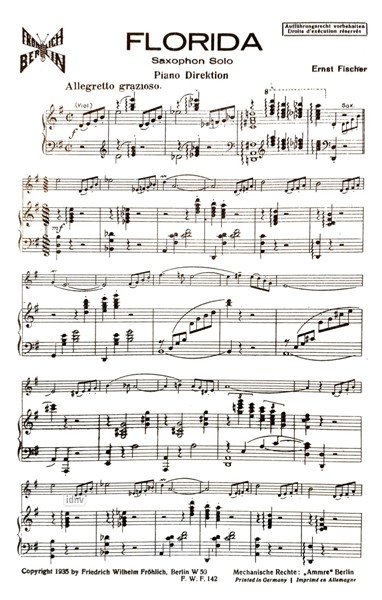 Florida für Saxophon und Klavier Florida für Saxophon und Klavier