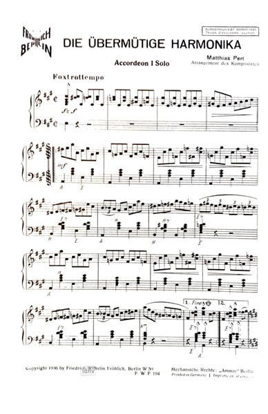 Die übermütige Harmonika für Akkordeon-Duo Die übermütige Harmonika für Akkordeon-Duo