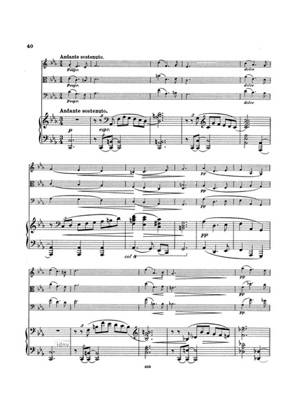 Quartett c-Moll Op. 41 für Klavier und Streicher Quartett c-Moll Op. 41 für Klavier und Streicher