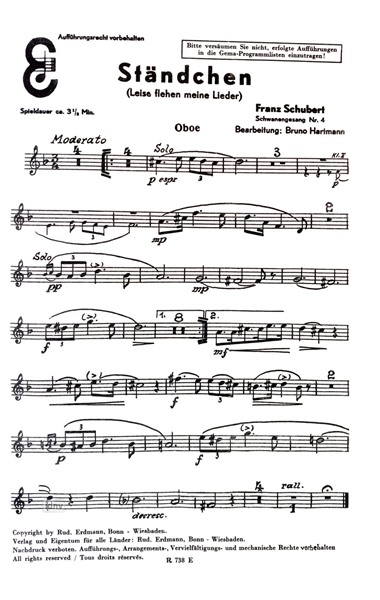 Ständchen / Ave Maria für Salon-Orchester Ergänzungsstimmen großes Orchester Ständchen / Ave Maria für Salon-Orchester Ergänzungsstimmen großes Orchester