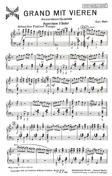 Grand mit Vieren für Akkordeon-Duo Grand mit Vieren für Akkordeon-Duo