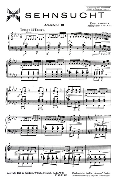 Sehnsucht für Akkordeon-Trio Sehnsucht für Akkordeon-Trio