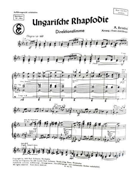 Ungarische Rhapsodie für Blasorchester Ungarische Rhapsodie für Blasorchester