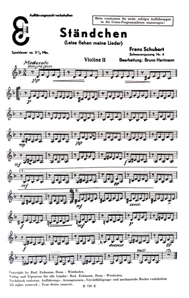 Ständchen / Ave Maria für Salon-Orchester Ergänzungsstimmen großes Orchester Ständchen / Ave Maria für Salon-Orchester Ergänzungsstimmen großes Orchester