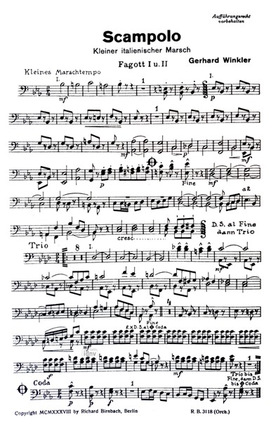 Scampolo für Salon-Orchester Ergänzungsstimmen großes Orchester Scampolo für Salon-Orchester Ergänzungsstimmen großes Orchester