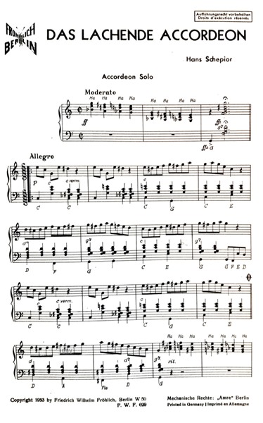 Das lachende Accordeon für Akkordeon Das lachende Accordeon für Akkordeon