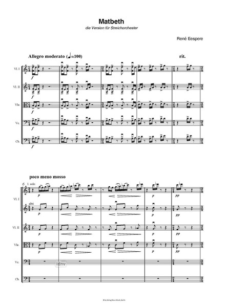 Matbeth Fassung für Streichorchester (2018) Matbeth Fassung für Streichorchester (2018)