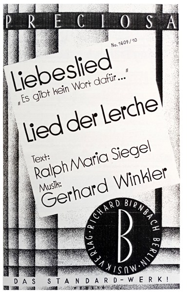 Liebeslied / Lied der Lerche für Salon-Orchester Liebeslied / Lied der Lerche für Salon-Orchester