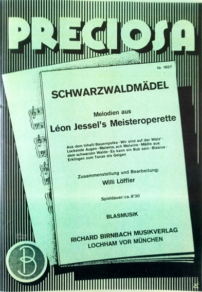 Schwarzwaldmädel Melodien für Blasorchester Schwarzwaldmädel Melodien für Blasorchester