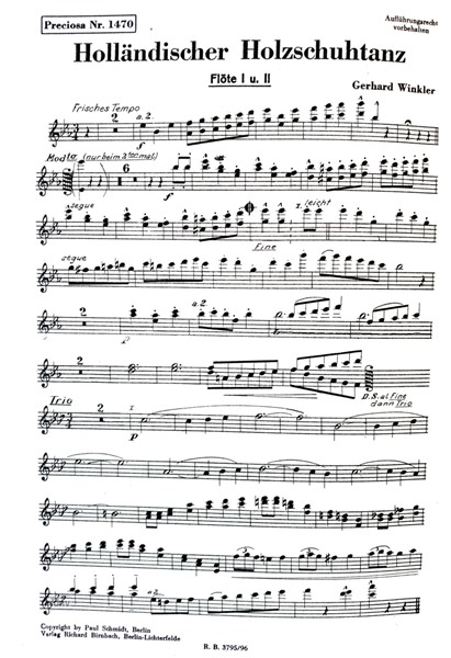 Holländischer Holzschuhtanz / Portugisischer Fischertanz für Salonorchester - Ergänzungsstimmen großes Orchester Holländischer Holzschuhtanz / Portugisischer Fischertanz für Salonorchester - Ergänzungsstimmen großes Orchester