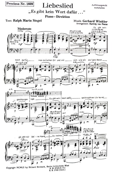 Liebeslied / Lied der Lerche für Salon-Orchester Liebeslied / Lied der Lerche für Salon-Orchester