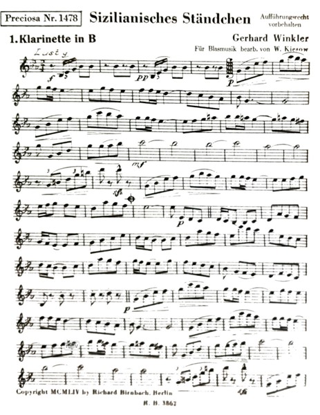 Holländischer Holzschuhtanz / Sizilianisches Ständchen für Blasorchester Holländischer Holzschuhtanz / Sizilianisches Ständchen für Blasorchester
