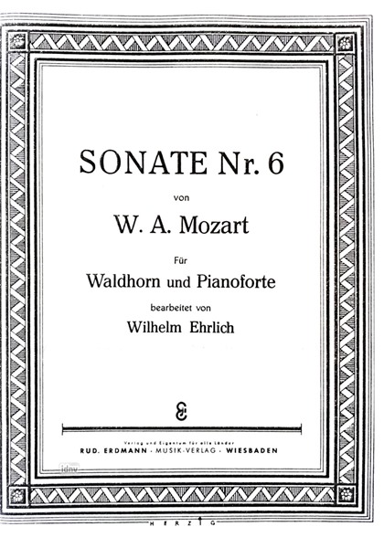 Sonate Nr. 6 für Horn und Klavier Sonate Nr. 6 für Horn und Klavier