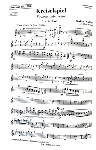 Mondnacht am La Plata / Kreiselspiel für Salon-Orchester Ergänzungsstimmen großes Orchester Mondnacht am La Plata / Kreiselspiel für Salon-Orchester Ergänzungsstimmen großes Orchester