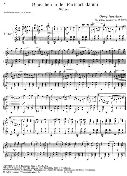 Rauschen in der Partnachklamm für Zither Rauschen in der Partnachklamm für Zither