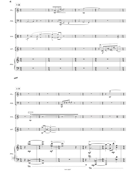 Visions für Flöte, Fagott, Viola, Vibraphon und Klavier Visions für Flöte, Fagott, Viola, Vibraphon und Klavier