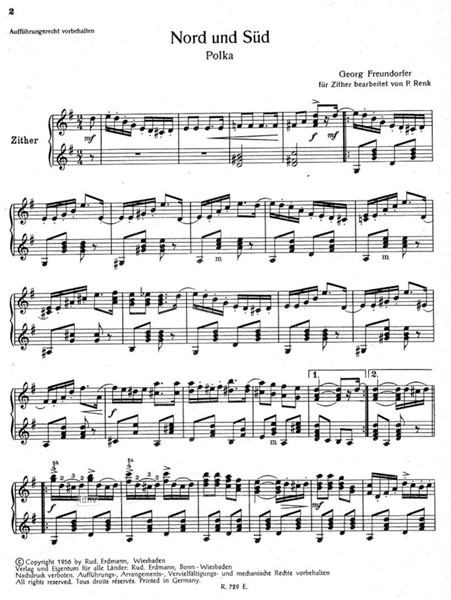 Nord und Süd für Zither Nord und Süd für Zither