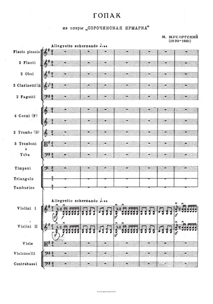 Hopak für Orchester Hopak für Orchester