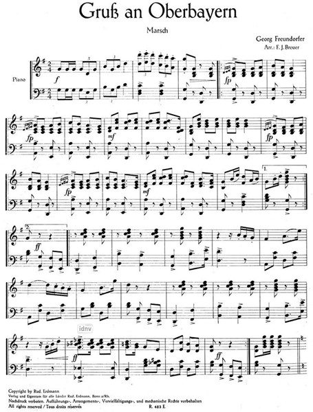 Gruß an Oberbayern für Klavier Gruß an Oberbayern für Klavier
