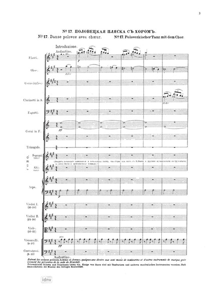 Polowetzer Tänze für Chor und Orchester Polowetzer Tänze für Chor und Orchester