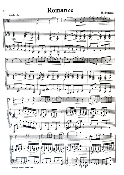 Romanze für Kontrabass und Klavier Romanze für Kontrabass und Klavier