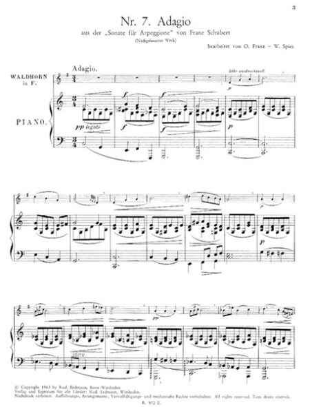 Adagio Nr. 7 für Horn und Klavier