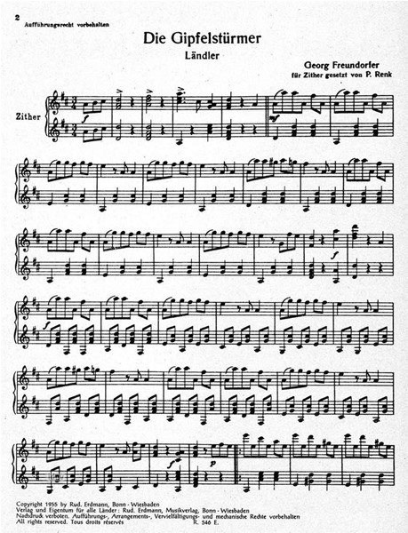Die Gipfelstürmer für Zither Die Gipfelstürmer für Zither