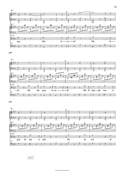 Cosí Fan Tutte für Kammerensemble Cosí Fan Tutte für Kammerensemble