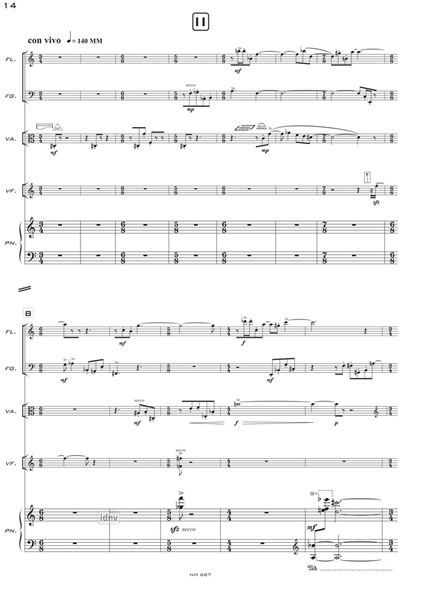 Visions für Flöte, Fagott, Viola, Vibraphon und Klavier Visions für Flöte, Fagott, Viola, Vibraphon und Klavier