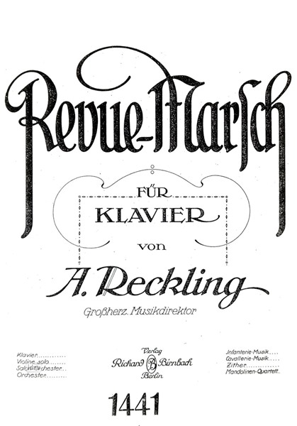 Revuemarsch für Klavier Revuemarsch für Klavier