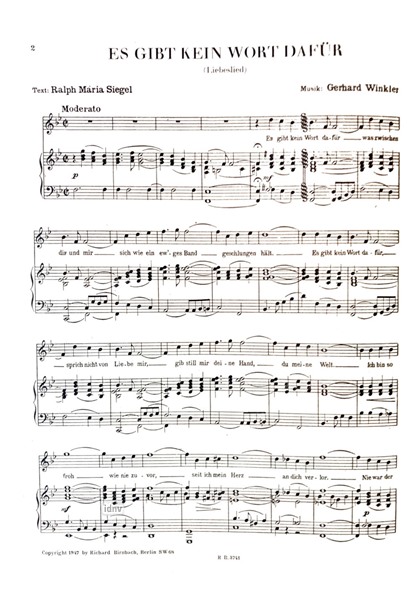 Es gibt kein Wort dafür für Klavier Es gibt kein Wort dafür für Klavier