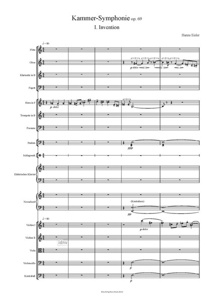 Kammer-Symphonie für Kammerensemble Kammer-Symphonie für Kammerensemble