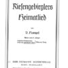 Riesengebirglers Heimatlied für gemischten Chor
