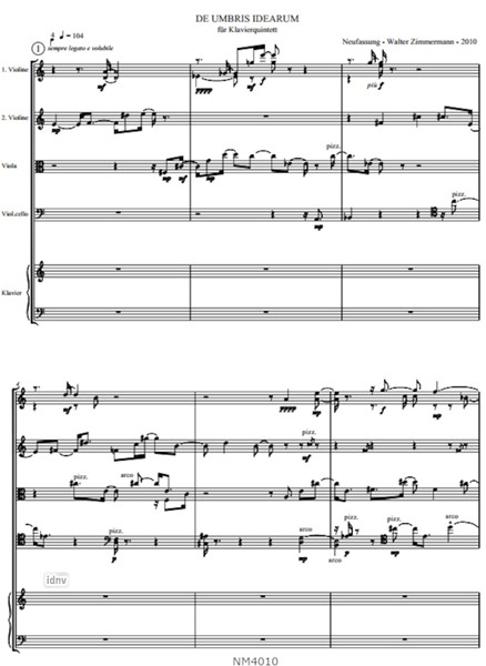 Schatten der Ideen 4 für Klavierquintett (Neufassung 2010) Schatten der Ideen 4 für Klavierquintett (Neufassung 2010)