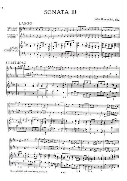 Triosonate Nr. 3 für zwei Violinen und Klavier Triosonate Nr. 3 für zwei Violinen und Klavier