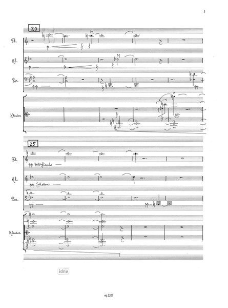 Quartett für Flöte, Klarinette (B), Posaune und Klavier (2007) Quartett für Flöte, Klarinette (B), Posaune und Klavier (2007)