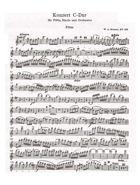 Konzert (KV 299) für Flöte, Harfe und Kammerorchester Konzert (KV 299) für Flöte, Harfe und Kammerorchester
