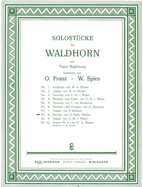 Gavotte für Horn und Klavier Gavotte für Horn und Klavier
