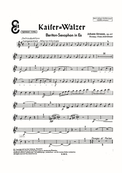 Kaiserwalzer Op. 437 Kaiserwalzer Op. 437