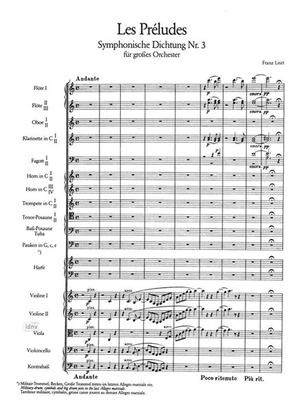 Les Préludes für großes Orchester Les Préludes für großes Orchester