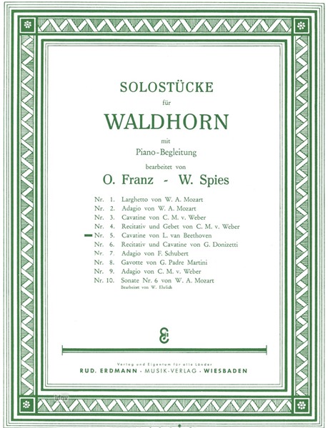 Cavatine für Horn und Klavier Cavatine für Horn und Klavier