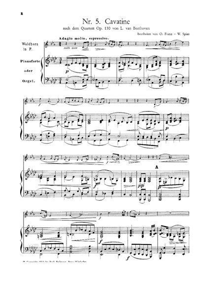 Cavatine für Horn und Klavier Cavatine für Horn und Klavier