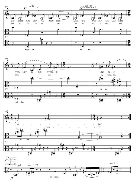 Taula – Novo Ben für Mezzosopran und Viola (2002/03) Taula – Novo Ben für Mezzosopran und Viola (2002/03)