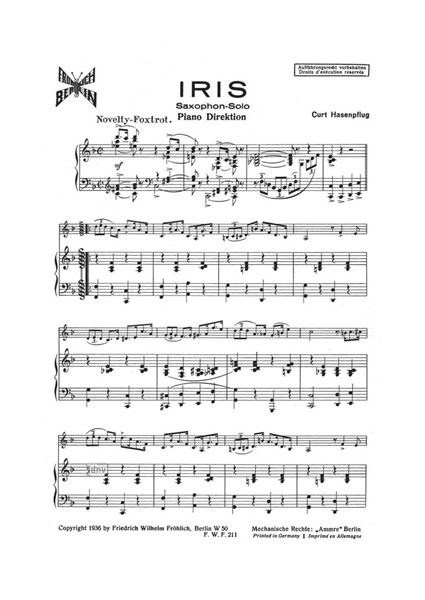 Iris für Saxophon und Akkordeon Iris für Saxophon und Akkordeon